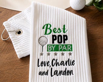 Embroidered Golf Towel – Personalized Father's Day Gift for POP