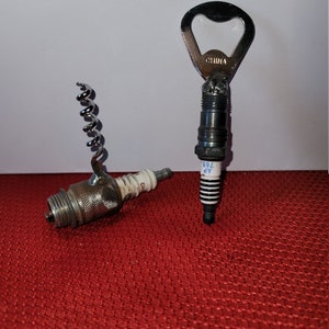 Spark plug bottle opener /corkscrew