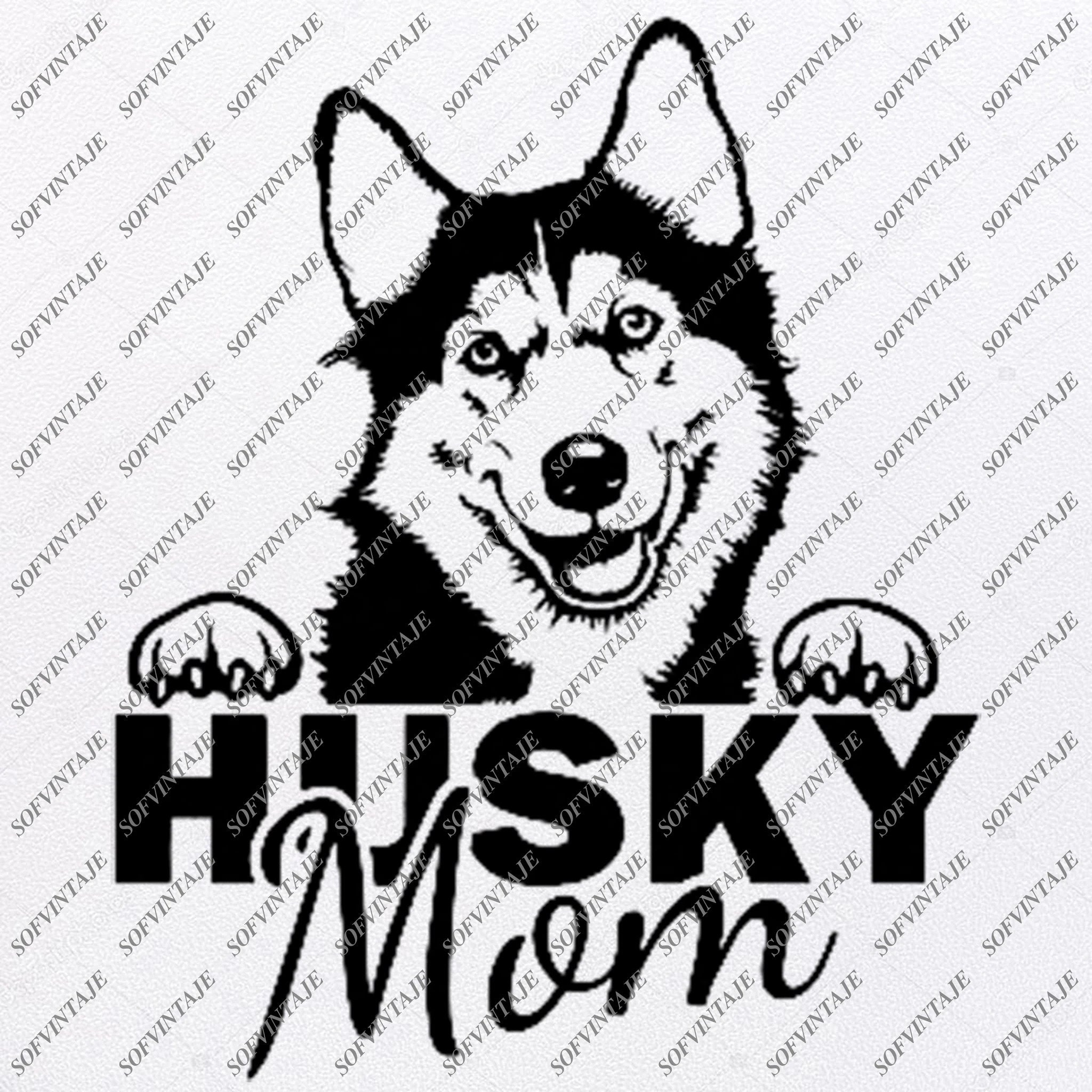 Husky Svg File Siberian Husky Svg Original Design Husky Mom | Etsy
