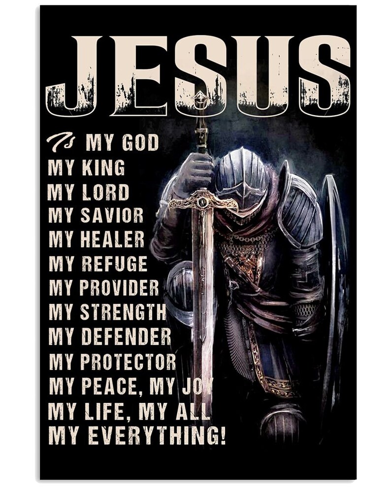 Jesus is my god my king my lord poster home decor gift image 0
