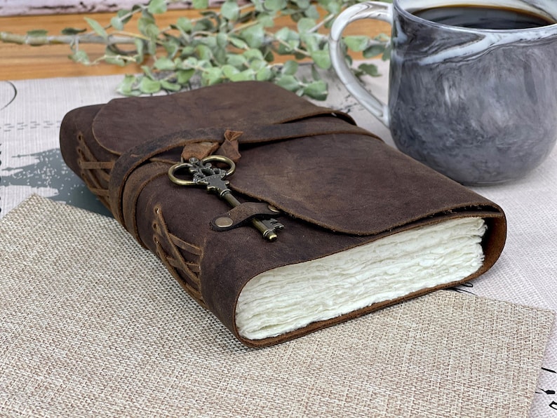 Personalized Leather Journal Wedding Guest Book Sketchbook Etsy