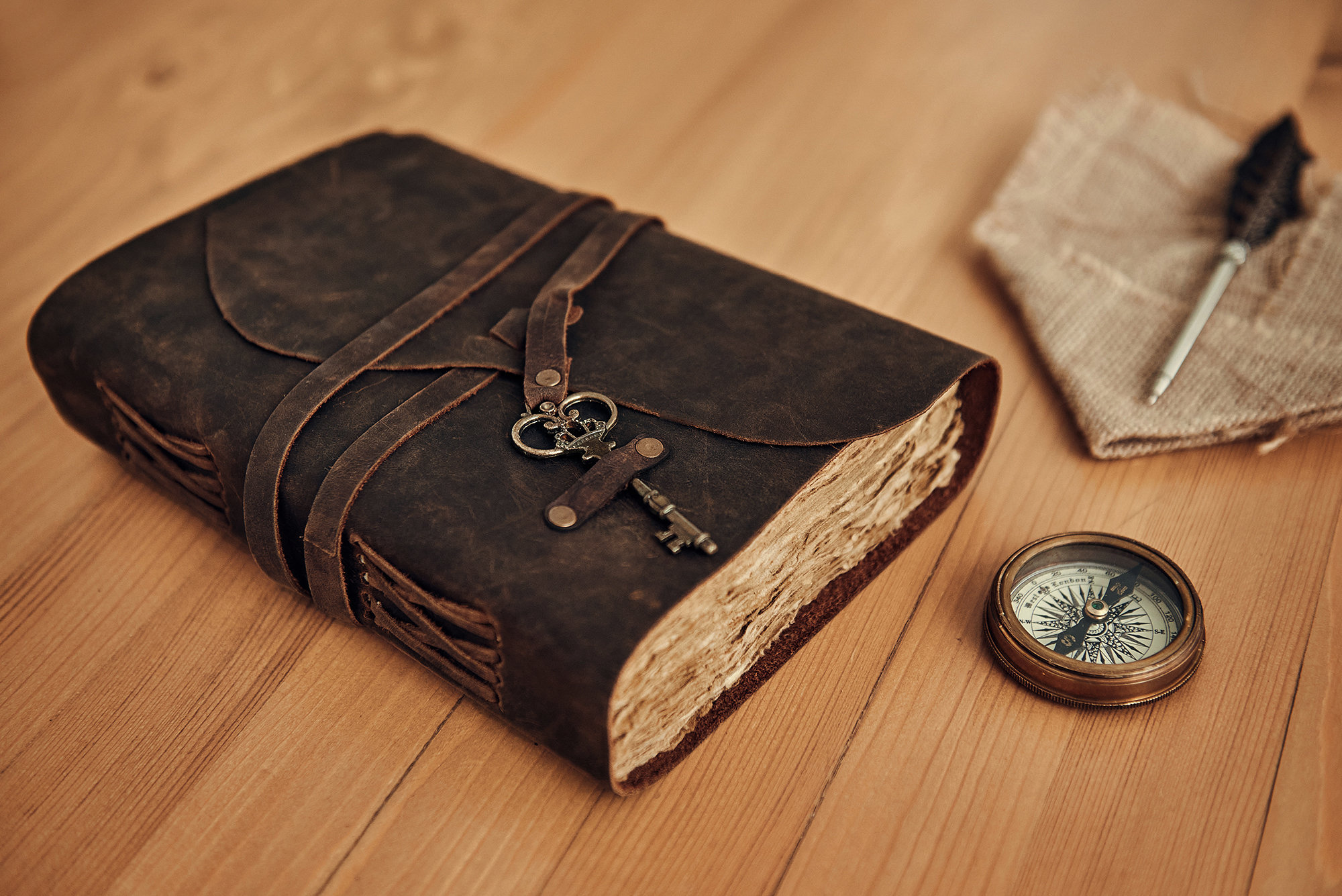 Leather Journal for Men - Handmade Vintage Journals Women, Mens