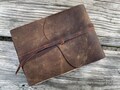 Personalized Leather Photo Album with Deckle Edge Paper, Handmade Leather Guest Book, Personalized Wedding Photo Album, Leather Memory Book