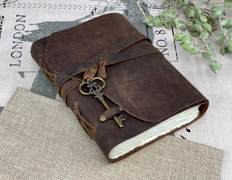 Personalized Leather Journal Wedding Guest Book Sketchbook Etsy