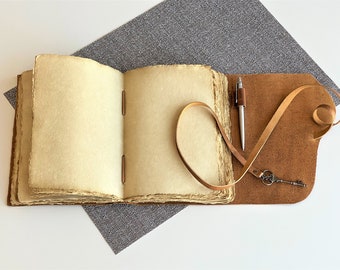 Personalized Leather Journal with Pen Holder, Handmade Leather Notebook, Writing Journal, Travel Book, Custom Gift for Women, Birthday Gifts