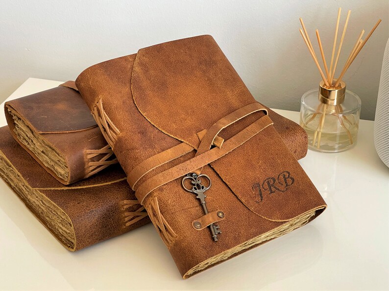 Personalized Leather Journal With Pen Holder Handmade Leather Etsy