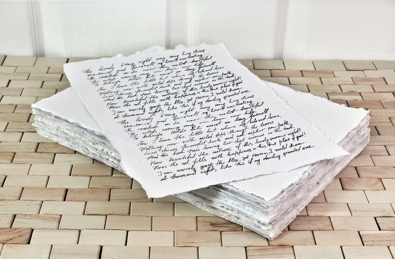 Deckle Edge Paper Antique Vintage Handmade Paper Hand Torn Etsy