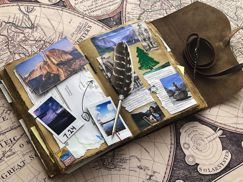 Personalized Leather Scrapbook Journal Handmade Leather Etsy