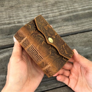 Personalized Leather Notebook, Daily Genuine Leather Notepad, Travel Notebook, Handmade Engraved Gift for Women and Men