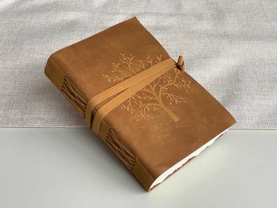 Vintage Journal - Handmade Deckle Edge Paper with Antique Key