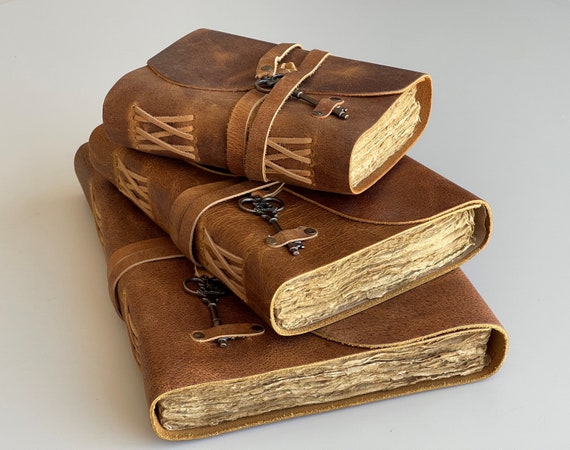 Carnet / Journal en cuir Vintage