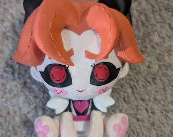 Rivals Gambit Cat Maid Outfit Accessory Figure Charm Keychain 3D Print