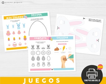 JUEGOS DE PASCUA (3 a 6 años): ¡Hojas de actividades de aprendizaje y diversión para los pequeños! (imprimible)