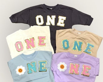 ONE Patchwork Oversized Baby Sweatshirt Romper