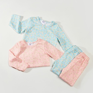 Dahlia Toddler Lounge Set// Kids Lounge Set// Flower print Lounge Set// Toddler PJ Set // Made in USA
