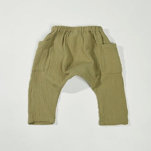 The Muslin Trouser // Toddler Muslin Pant // Kids Muslin Pant// Unisex Pant // Harem Pant image 3