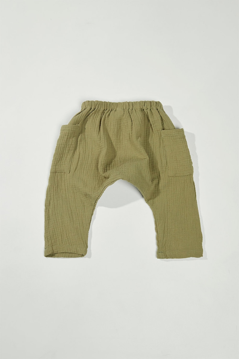 The Muslin Trouser // Toddler Muslin Pant // Kids Muslin Pant// Unisex Pant // Harem Pant image 3