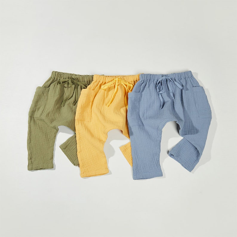 The Muslin Trouser // Toddler Muslin Pant // Kids Muslin Pant// Unisex Pant // Harem Pant image 1