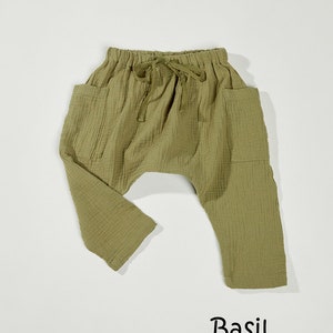 The Muslin Trouser // Toddler Muslin Pant // Kids Muslin Pant// Unisex Pant // Harem Pant image 2