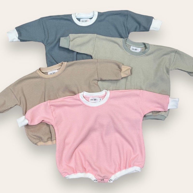 Baby Boy Waffle Romper