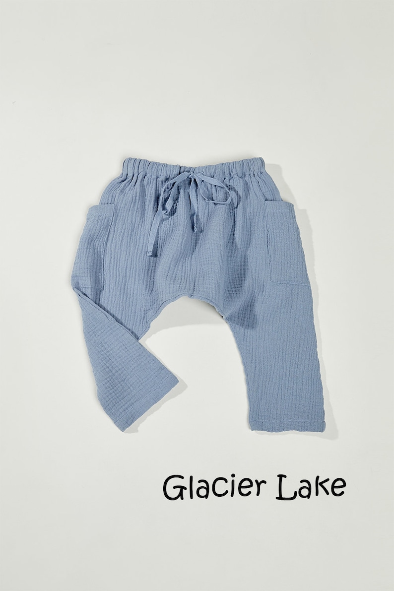 The Muslin Trouser // Toddler Muslin Pant // Kids Muslin Pant// Unisex Pant // Harem Pant image 6