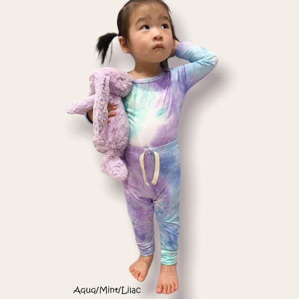 Baby,Toddler& Kids basic Long sleeve set //  Lounge Set // Toddler Pajama set// Tie dye kids pajama Set // baby shower gift // Made in USA