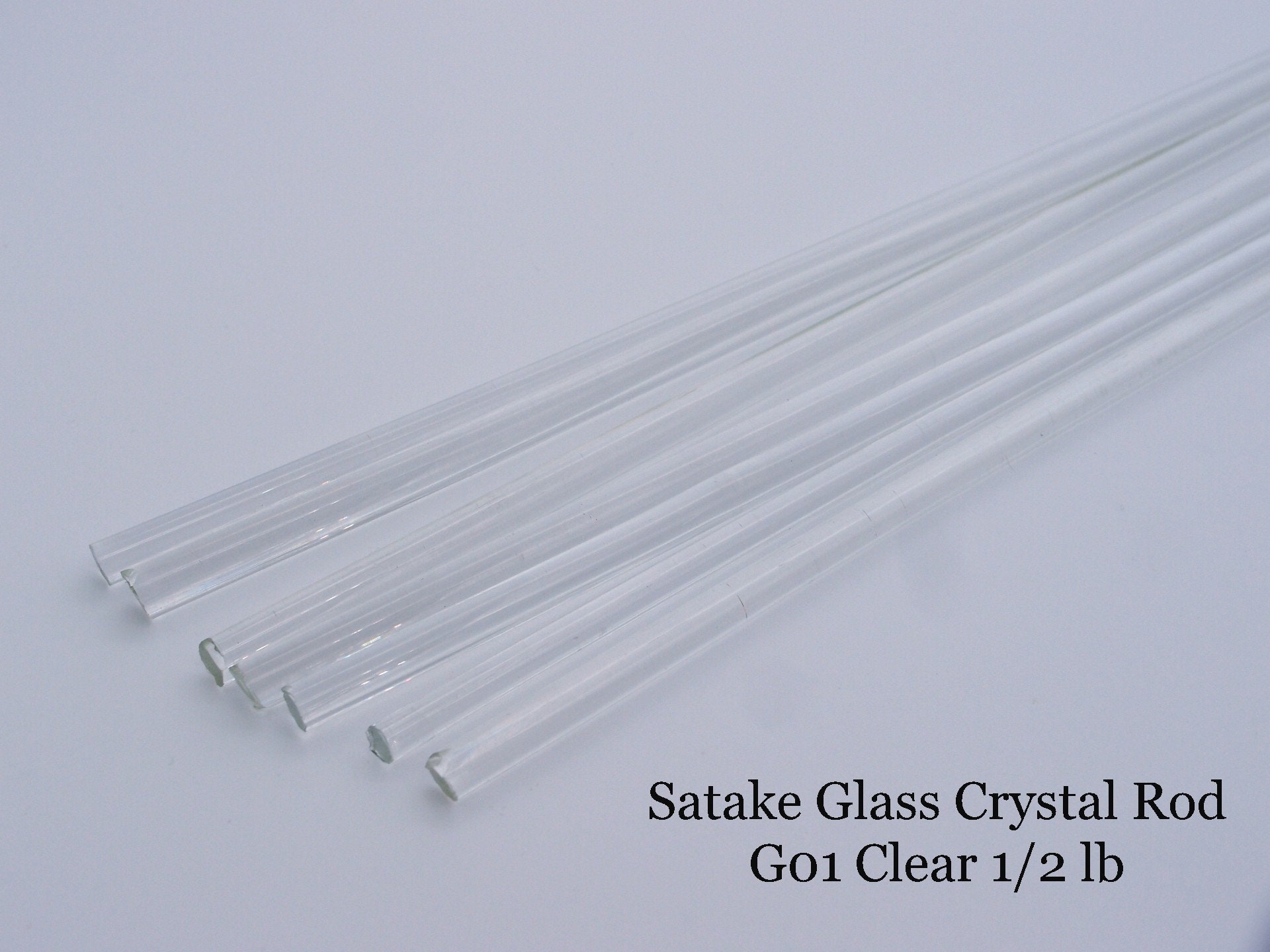 Satake Glass crystal rod G01 Clear 1/2 lb pack for Etsy