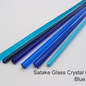 Blue mix Satake Crystal lead Glass Rods: beads, Lampwork Supplies