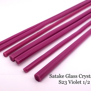 May include: Purple glass rods for glassblowing. Satake Glass Crystal Rod S23 Violet 1/2 lb.