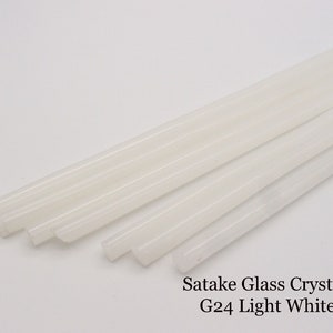 Satake G24 Light White Crystal lead Glass Rods: beads, Lampwork Supplies (1 lb)