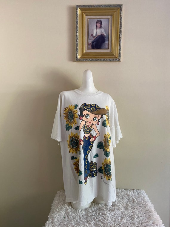 Vintage 90s Sun Flower Betty Boop T-shirt