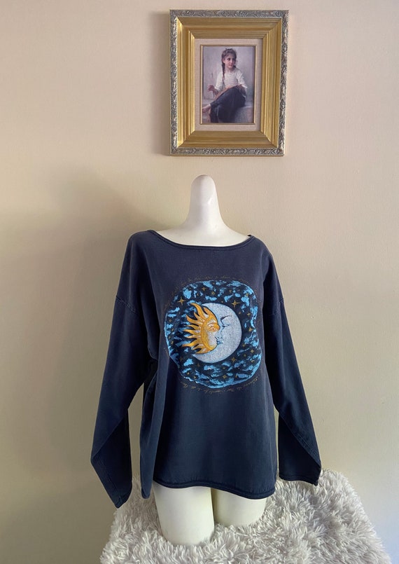 Vintage Sun & Moon Denim Pullover