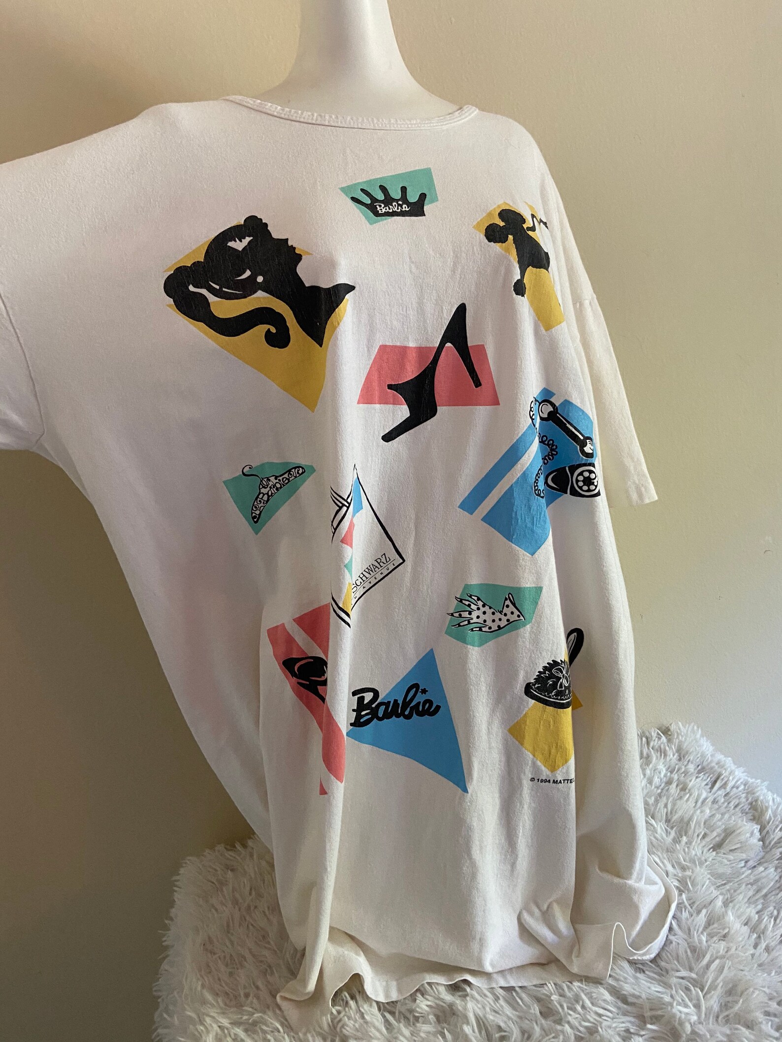 Vintage 90s Oversized Barbie girl T-shirt | Etsy