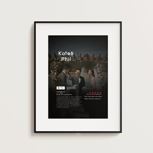 Couple Movie Poster - Customized Movie Poster Printable | Personalized Romantic Digital Download for Couples, Anniversary, Birthday