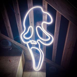 Scream Ghost Halloween Neon Style LED Sign