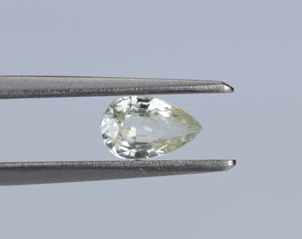 1.02CT Natural White Ceylon Sapphire Loose Gemstone Pear Cut 7*5mm