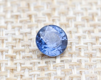 0.75 CT, Natural Blue Sapphire Gemstone, 5mm Round - September Birthstone, Precious Stone