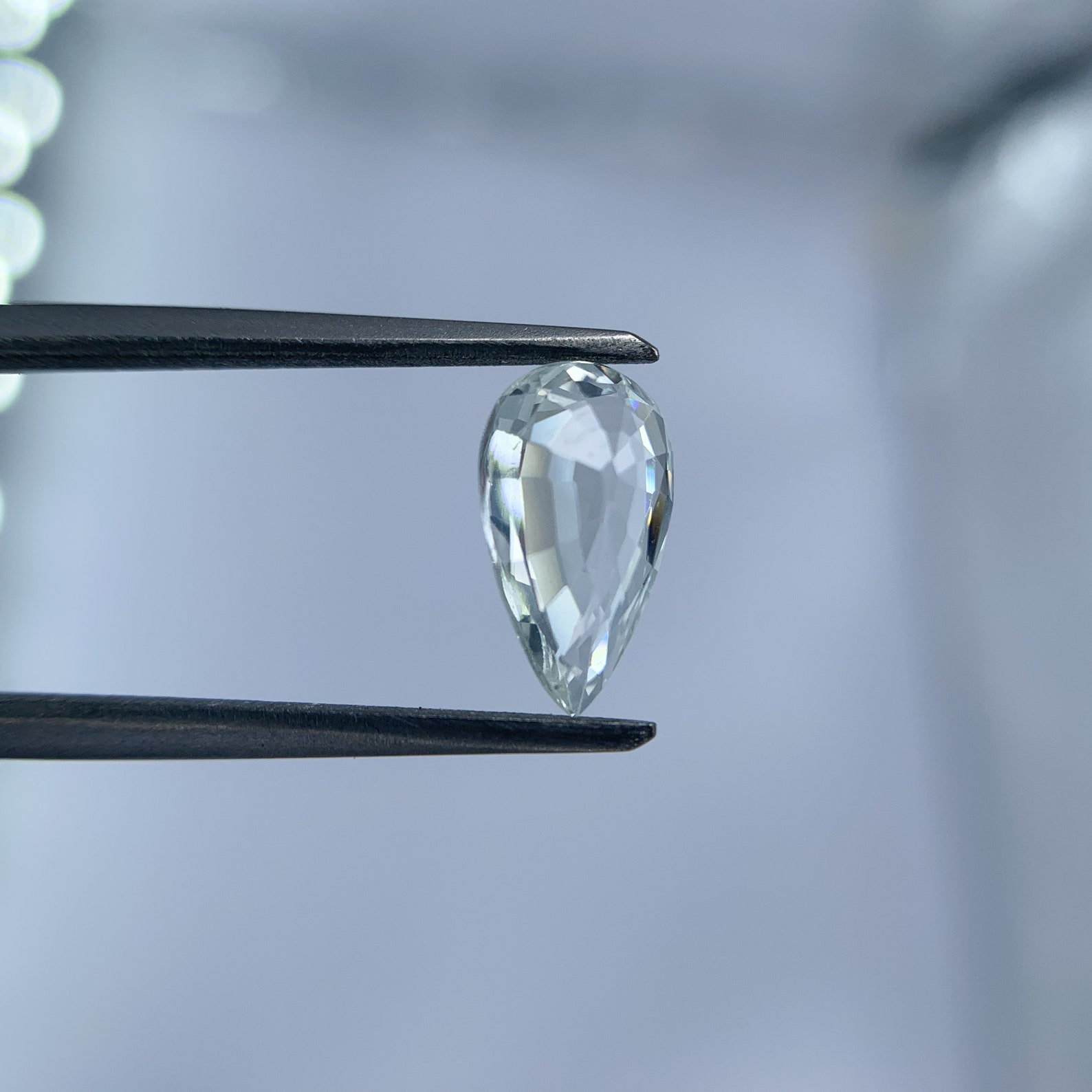 1.38ct Natural White Sapphire Loose Gemstone Pear 10x6mm Etsy