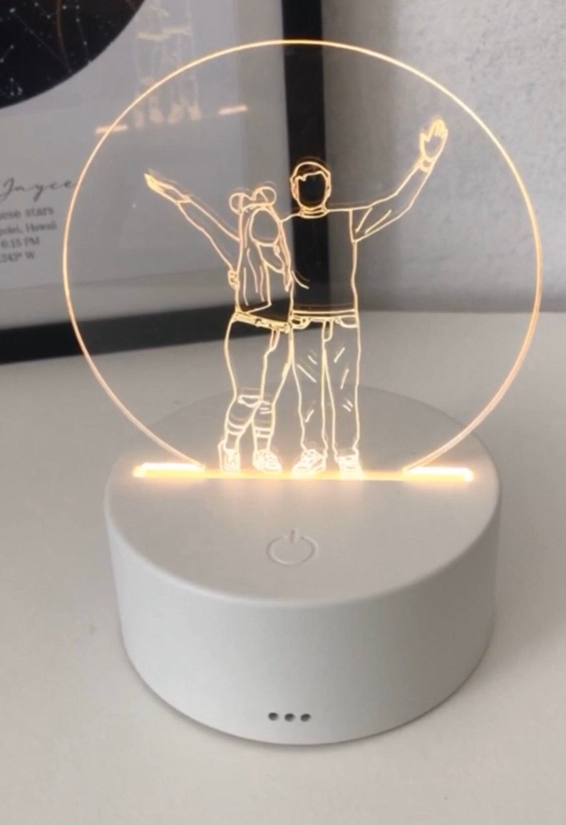 Custom Engraved 3D Photo Lamp Acrylic Light Display Custom Etsy