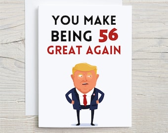 56th Birthday Card, funny 56th birthday card, 56th birthday gift idea, happy 56th birthday, happy birthday card, turning 56, for 56 year old