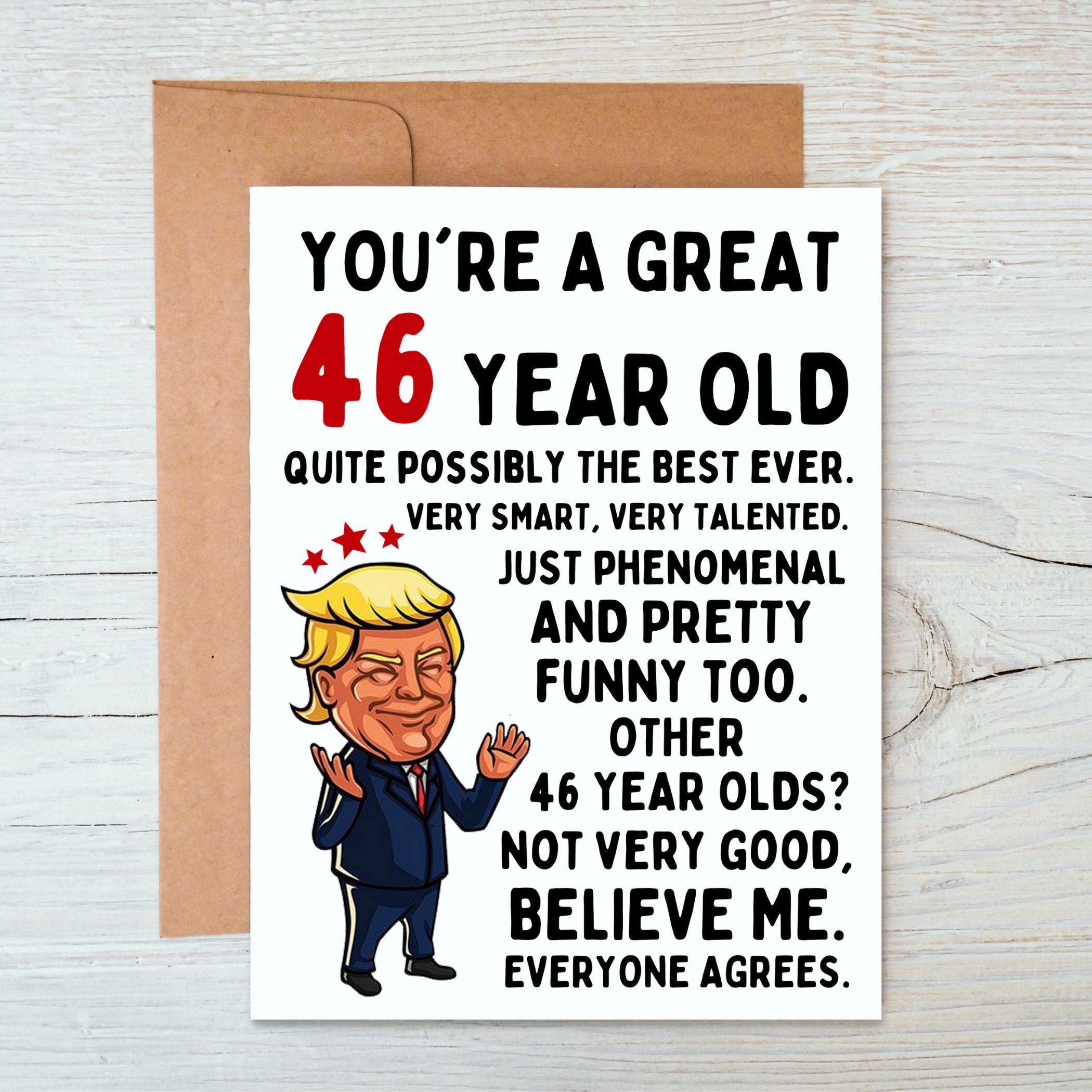 46. Geburtstagskarte 46. Geburtstag 46. Geburtstagsgeschenk Etsy.de
