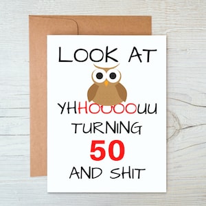 Lustige 50. Geburtstagskarte, 50 Geburtstagskarte, 50. Geburtstag Geschenkidee, glücklich 50. Geburtstag, alles Gute zum Geburtstag Karte, 50 Jahre alt, für 50 Jahre alt