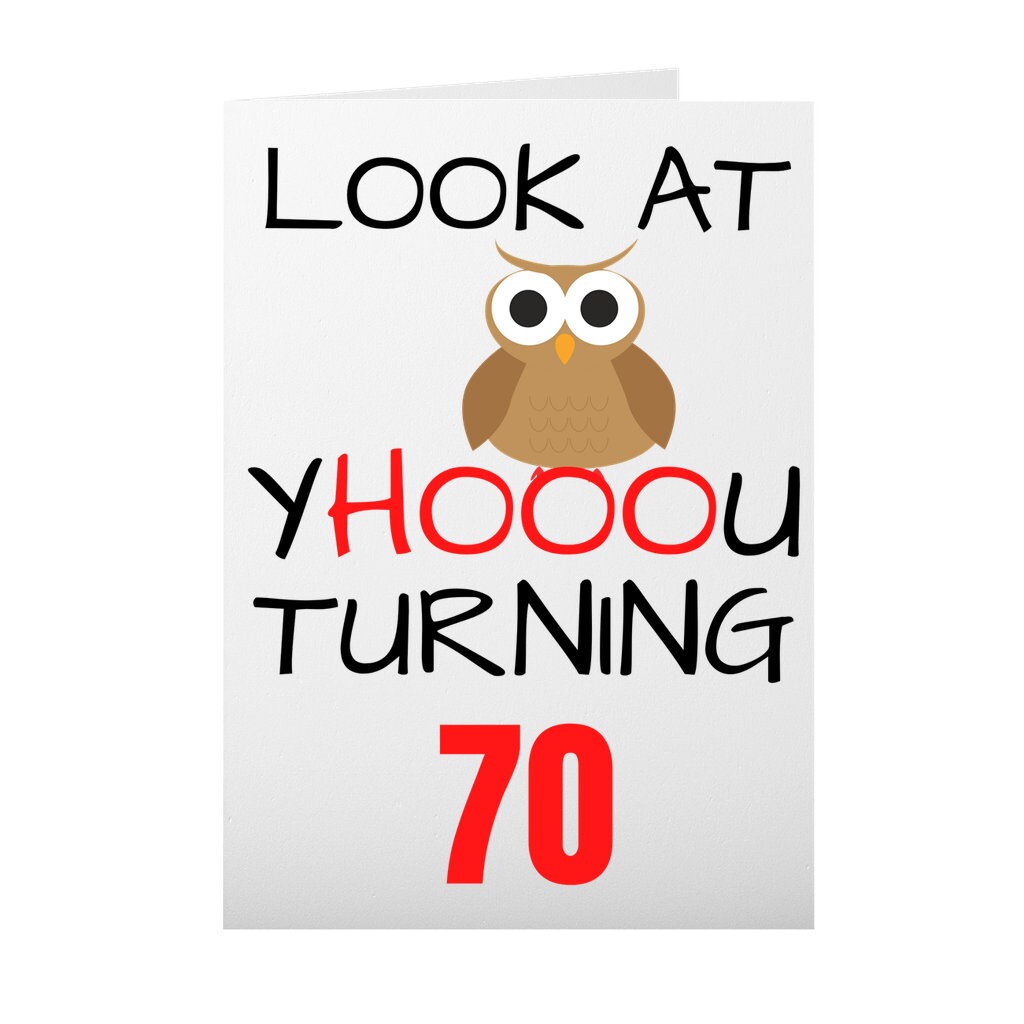 70th Birthday Card, Funny 70th Birthday Card, 70th Birthday Gift Idea ...