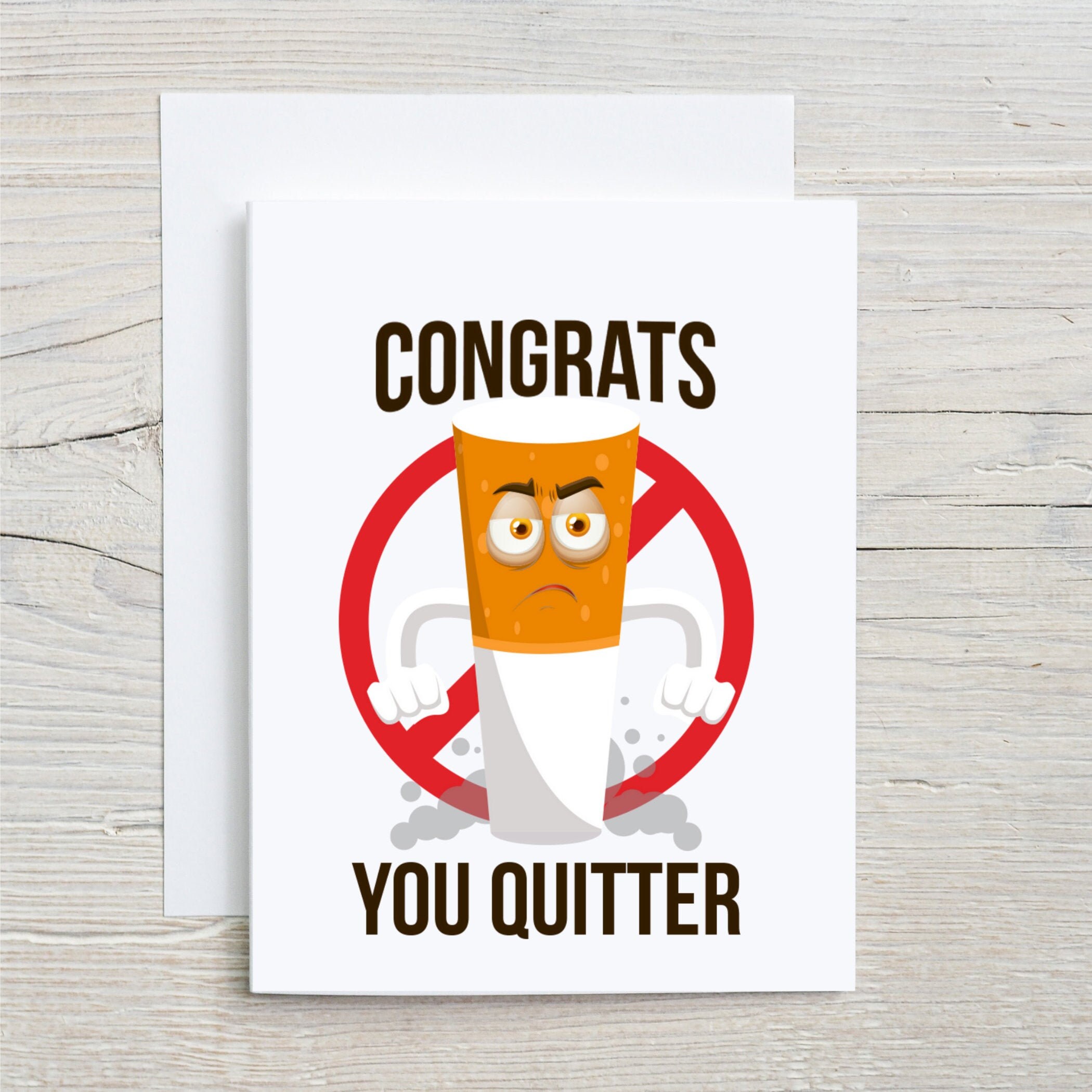 Felicidades You Quitter Dejar De Fumar Regalo Dejar De Fumar Etsy