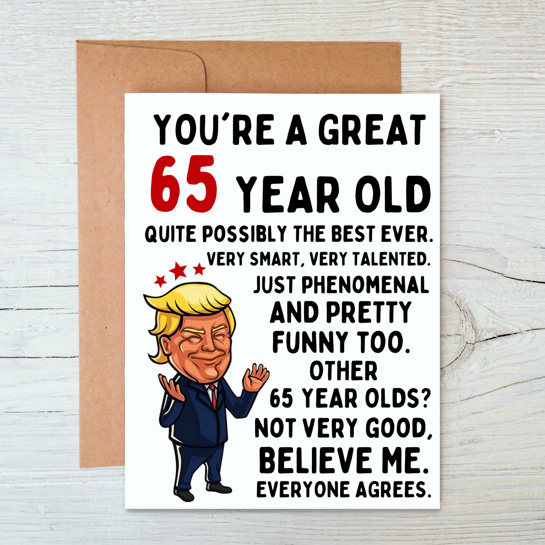 65th Birthday Card, 65th Birthday Gift, 65th Birthday, Birthday Card