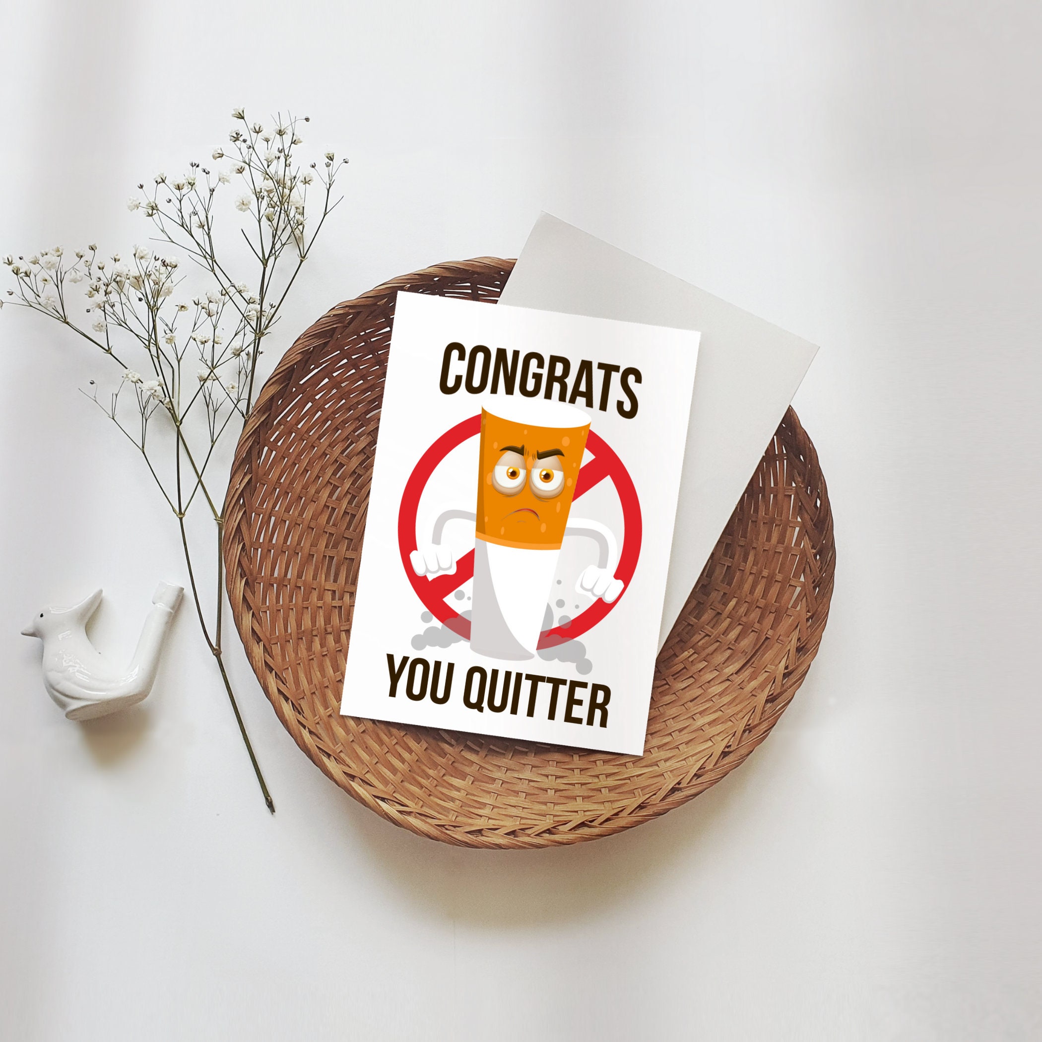 Felicidades You Quitter Dejar De Fumar Regalo Dejar De Fumar Etsy