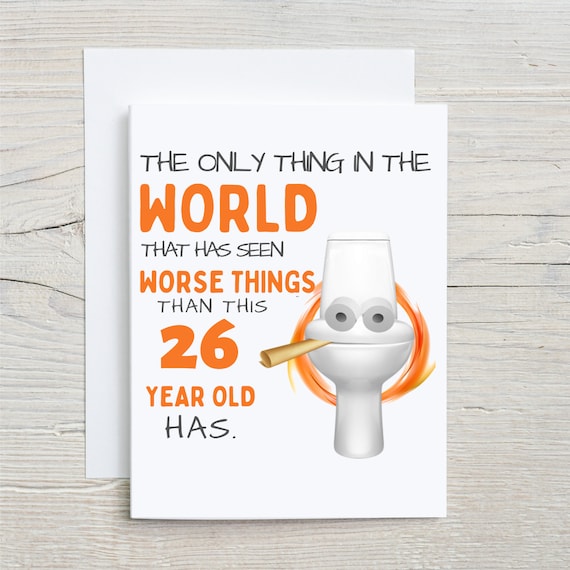 26th Birthday Card Funny 26th Birthday Card 26th Birthday - Etsy UK 26th Birthday Card Funny 26th Birthday Card 26th Birthday - Etsy UK