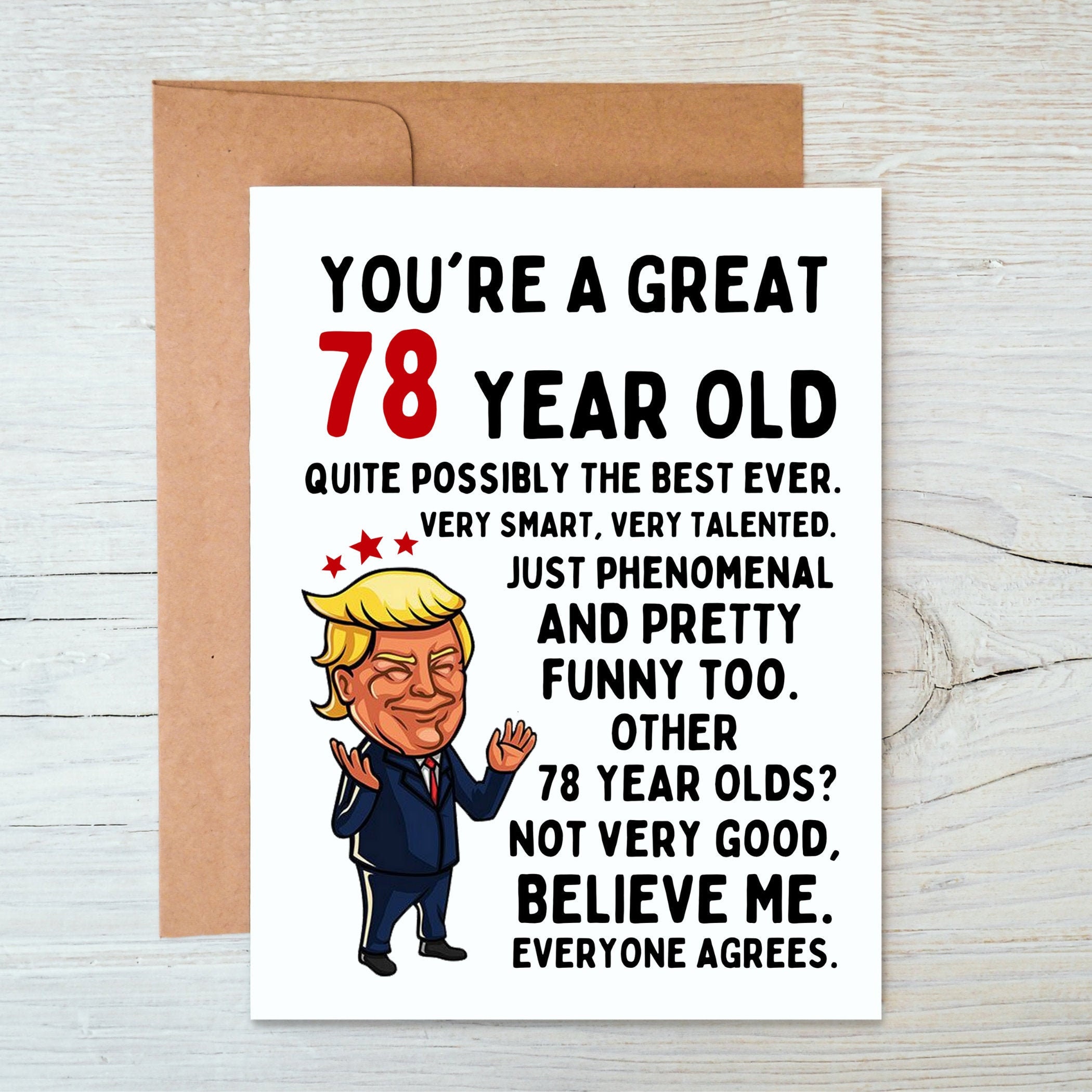 Trump 78th Birthday Card Printable File - Etsy