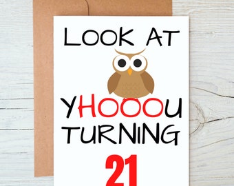 Funny 21st Birthday Card, 21st birthday card, 21st birthday gift idea, happy 21st birthday, happy birthday card, turning 21, for 21 year old
