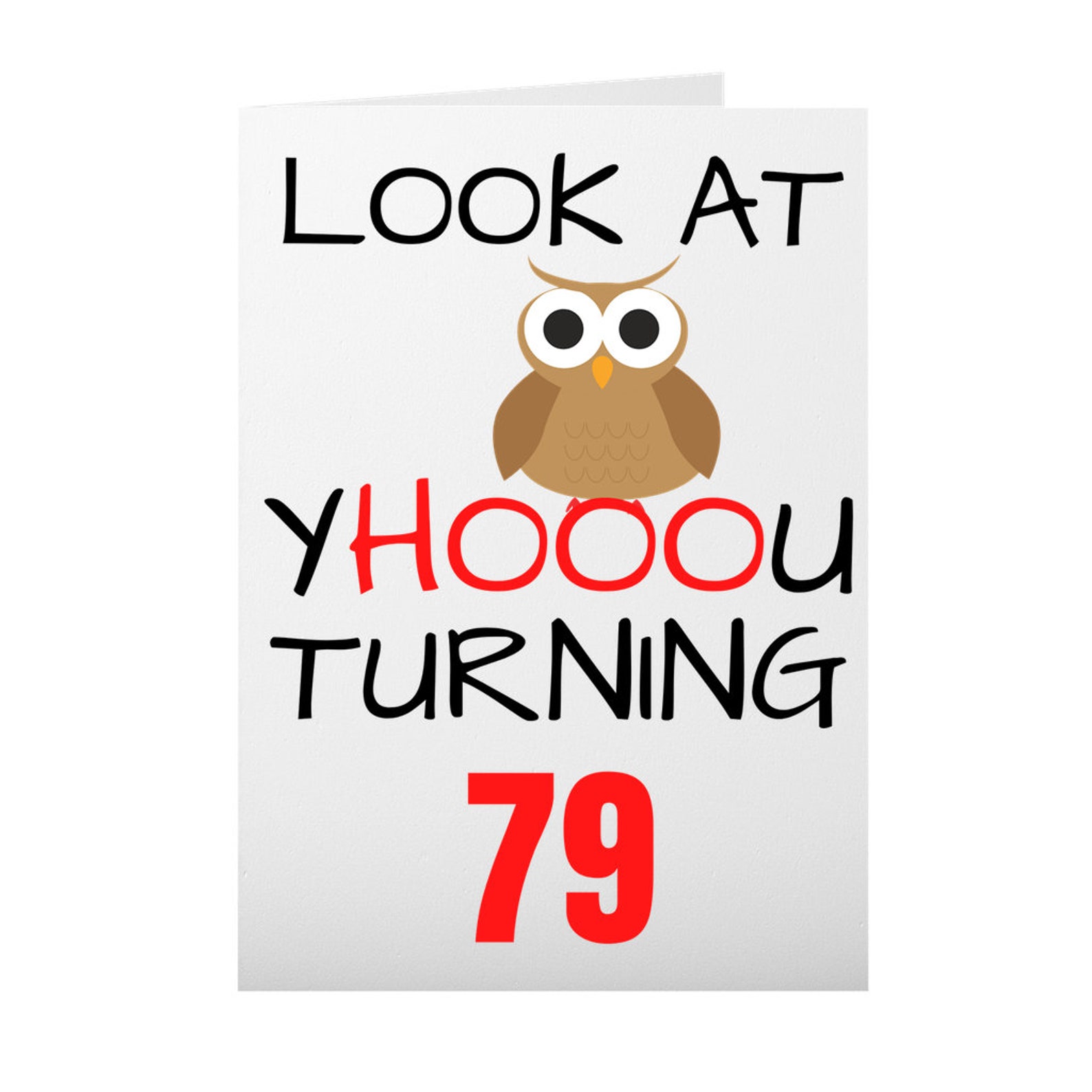 79th Birthday Card, Funny 79th Birthday Card, 79th Birthday Gift Idea, Happy 79th Birthday ...
